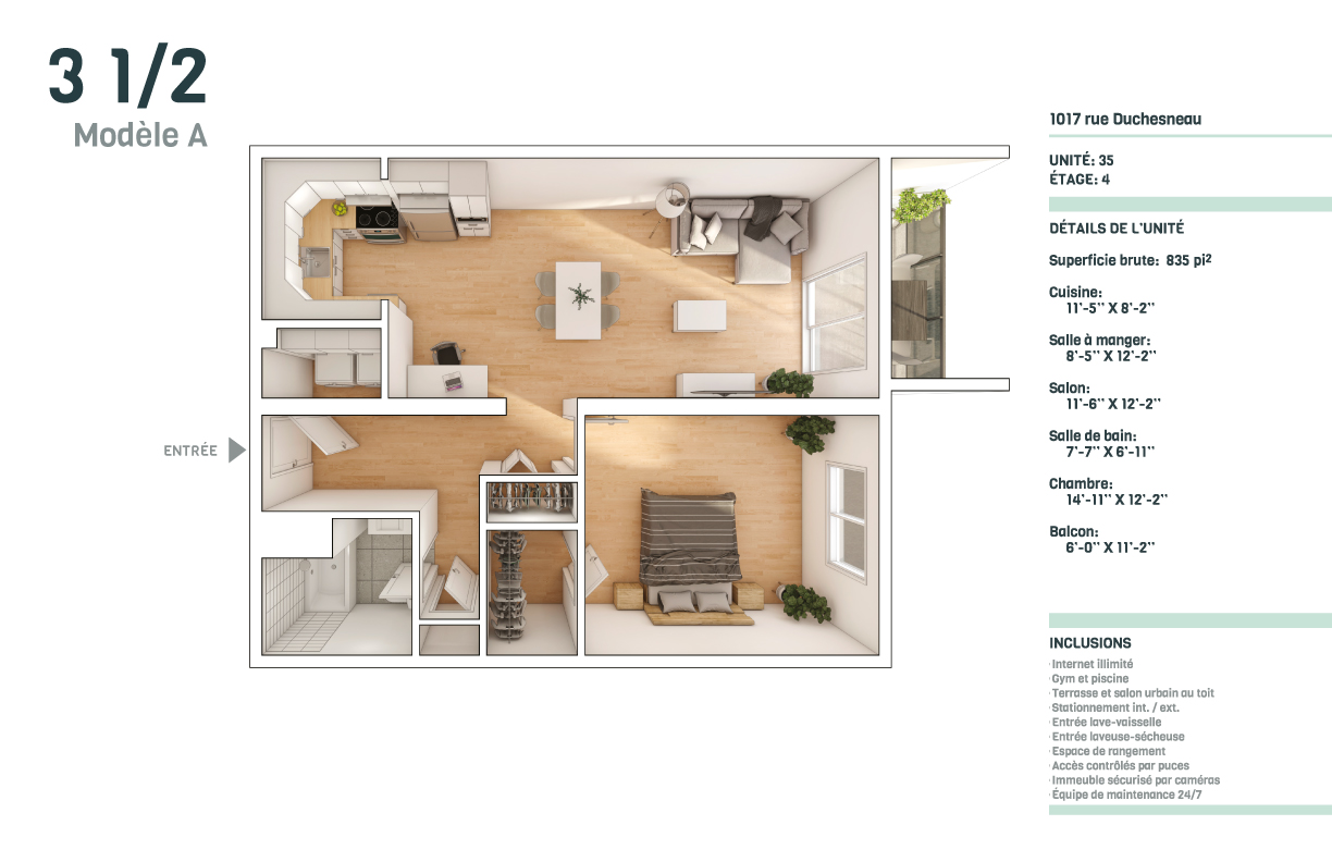 Plan de l'appartement