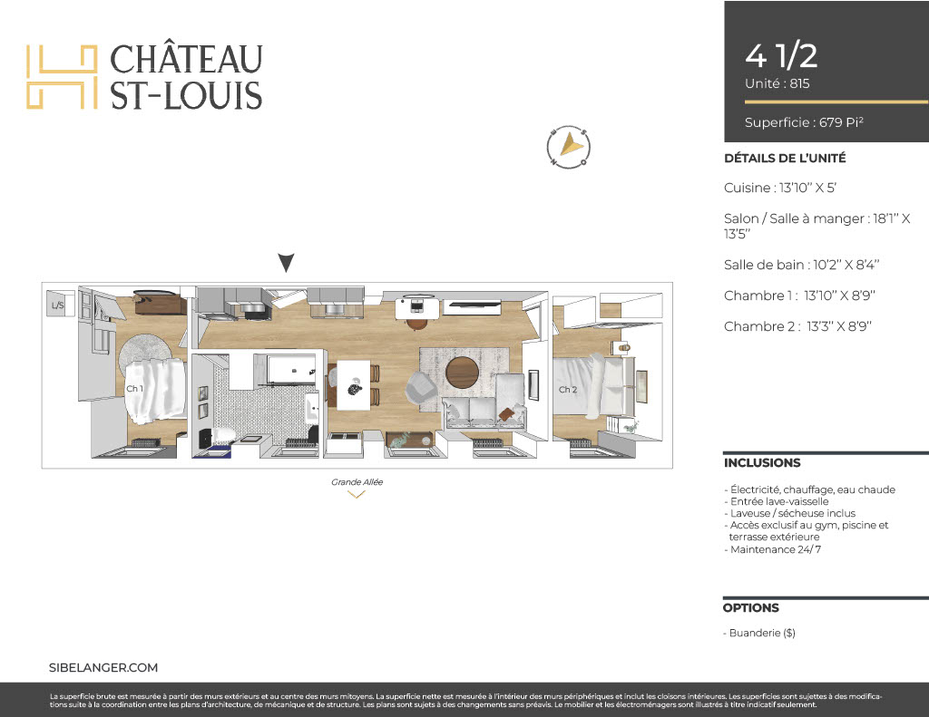 Plan de l'appartement